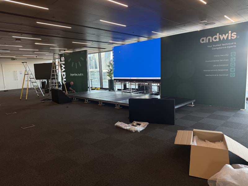 video wall installation
